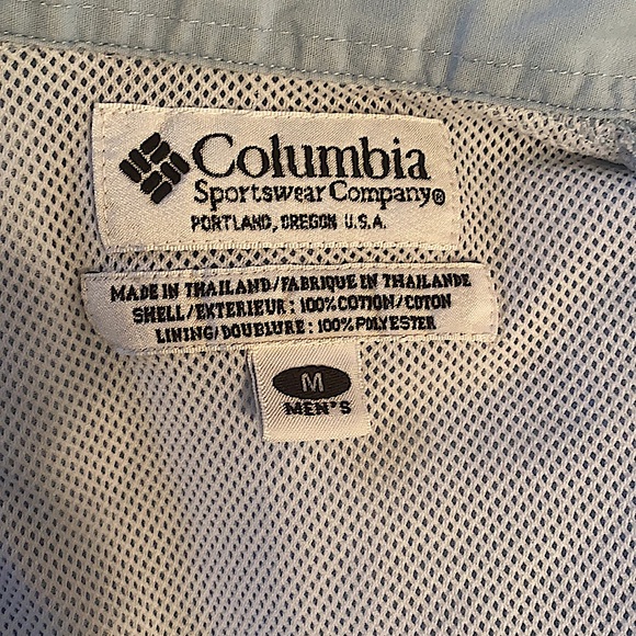 Columbia | Men’s Short Sleeve Shirt | Performance Fishing Gear | Lt Blue, Size M - Picture 4 of 4